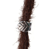 Clip on Leaf Pewter Dread Bead