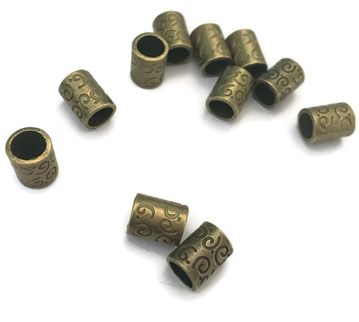 Bronze Swirl Dreadlocks Bead