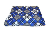 Blue Plaid Dread Head Band