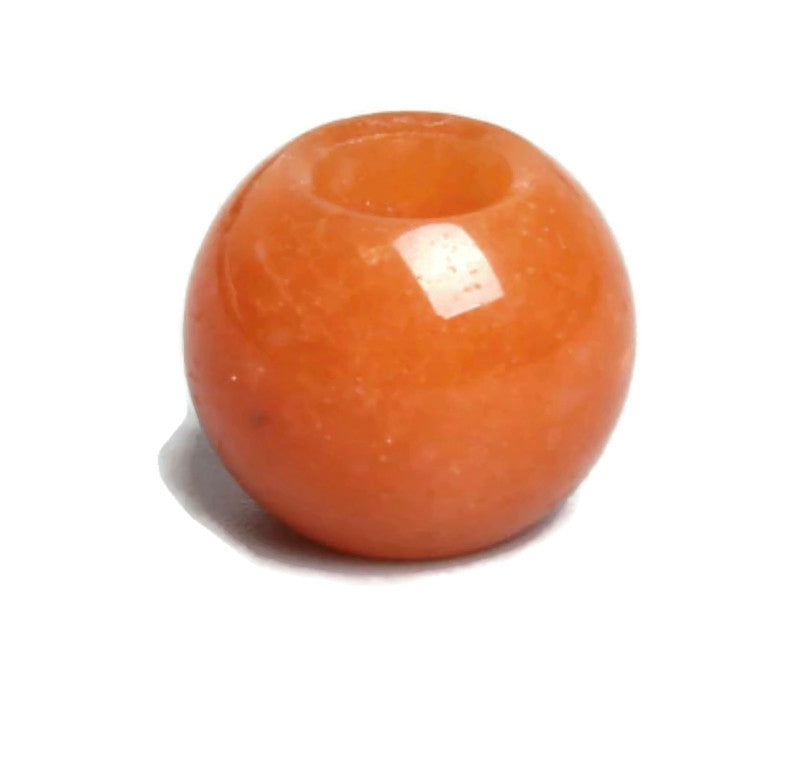 Orange Stone Dread Bead