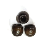 Wooden Beads with Silver Dot