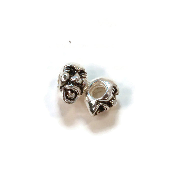 Laughing Guy Pewter Dread Bead