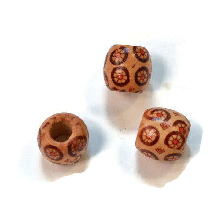 Wagon Wheels Wooden Dreadlocks Bead