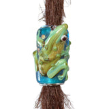 Glass Frog Dread Bead Blue Tropics