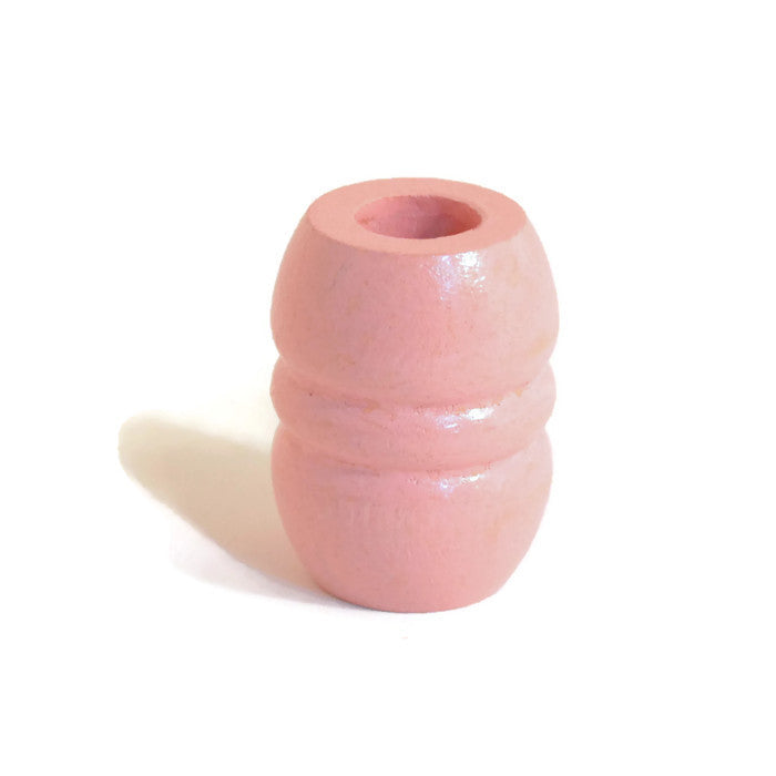 Large Pink Lemonade Wooden Dreadlocks Bead