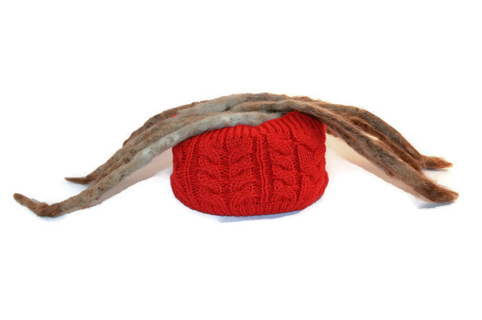 Red Crocheted Dread Head Band