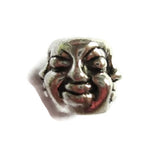 Pewter Face Dread Bead