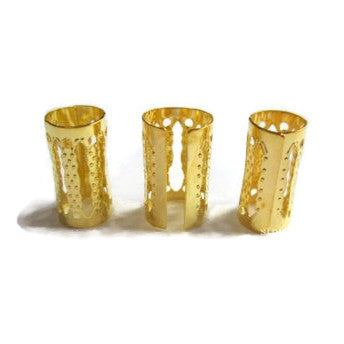 Extra Large Gold Dread Cuffs