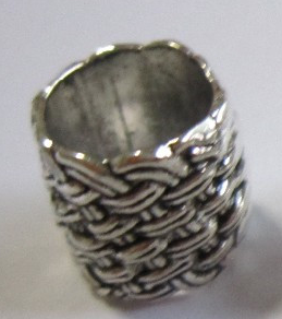 Large Knots Pewter Dread Bead