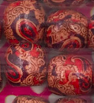 Paisley Wooden Dread Beads