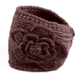 Chocolate Brown Flower Crocheted Dread Head Band