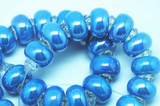 Caribbean Blue Ceramic Dreadlocks Bead