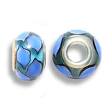 Aqua Blue Glass Dread Bead