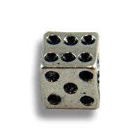 Pewter Dice Dreadlocks Bead