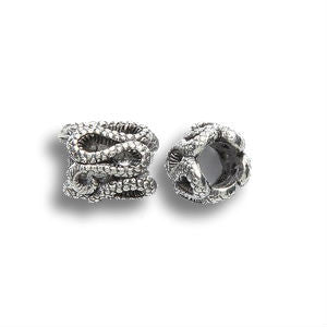 Silver Snake Pewter Dread Bead