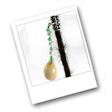Shell with green beads Dread Dangle