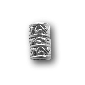 Pewter Swirly Dread Bead